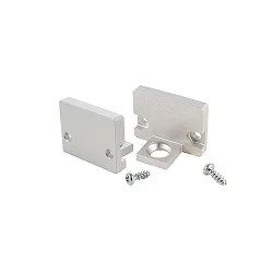 Reprofil Endekappe P-AU-10-12 sæt 2 stk., aluminium anodiseret, 18,2 mm, sølv