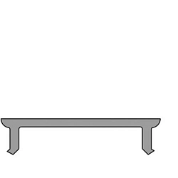 tilbehør profil dæksel P-10-12, sort 200cm