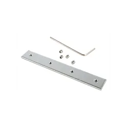 Reprofil slot møtrik / Forlænger 90° samlestykke, metal, naturlig, 8cm, sølv