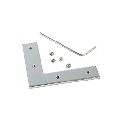 Reprofil slot møtrik / 90° samlestykke 90°, metal, naturlig, sølv