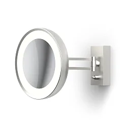 Spejl med belysning BS 36 LED 7-fold IP 44, nikkel satin 