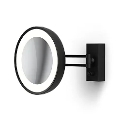Spejl med belysning BS 36 LED 7-fold IP 44, sort mat 