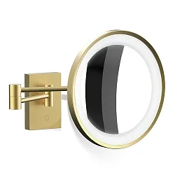 mirror with lighting BS 40 LED 3-fold IP 44, gold matt 