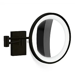 Spejl med belysning BS 40 LED 5-fold IP 44, sort mat 