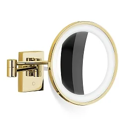 mirror with lighting BS 40 LED 10-fold IP 44, gold 