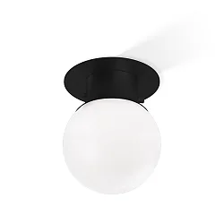 Loftlampe GLOBE 20 E27 IP44, sort mat 
