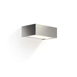 Væglampe BOX 15 N LED IP44, nikkel satin dæmpbar