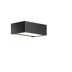 Væglampe BOX 15 N LED IP44, sort mat dæmpbar