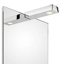 Spejllampe FLAT 1 LED IP44, chrom 