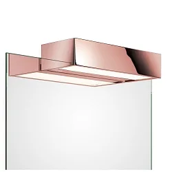 Spejllampe BOX 1-25 N LED IP44, rosa guld dæmpbar