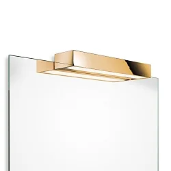 Spejllampe BOX 1-40 N LED IP44, guld dæmpbar