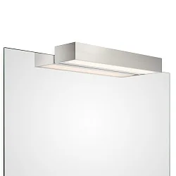 Spejllampe BOX 1-40 N LED IP44, nikkel satin dæmpbar