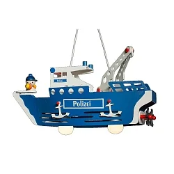 Pendant luminaire POLIZEISCHIFF MIT JOE TECHNIKWELT, 2x E27, blue
