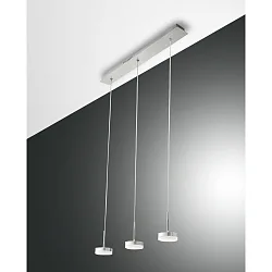 Fabas Luce DUNK LED Pendel, aluminum børstet, 3-flammer