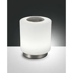 Fabas Luce SIMI LED Bordlampe, 8W, nikkel satin / hvid