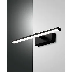 LED Væglampe NALA, 1x 6W, 3000K, 540lm, IP44, sort