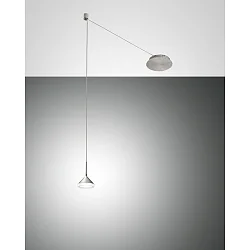 Fabas Luce ISABELLA LED Pendel 1 pendul, nikkel satin / chrom / aluminium