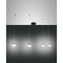 LED Pendant luminaire ARABELLA 2, 4x 8W, 3000K, 2880lm, IP20, white