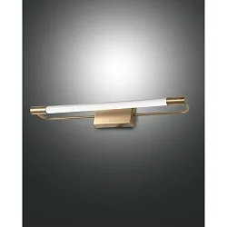 LED Væglampe RAPALLO, 1x 10W, 3000K, 1100lm, IP44, satin messing