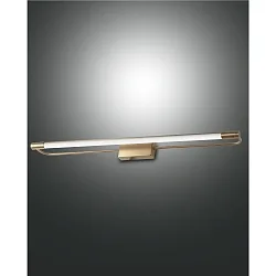 LED Væglampe RAPALLO, 1x 14W, 3000K, 1470lm, IP44, satin messing