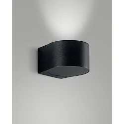 LED Væglampe LAO, 1x 6W, 3000K, 540lm, IP65, sort