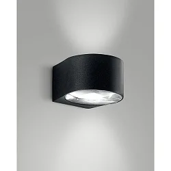 LED Wall luminaire LAO, 2x 6W, 3000K, 1080lm, IP65, black