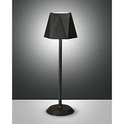 LED Batteri bordlampe KATY Udendørslampe, 3W, 3000K, 320lm, IP54, sort