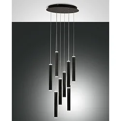 LED Pendant luminaire PRADO, bar, 8x 6,5W, 3000K, 5760lm, IP20, black
