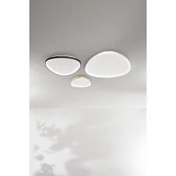 Loftlampe QUIRK IP20, satin, hvid dæmpbar