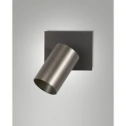 Læselampe FLORES 1-flamme, med afbryder GU10 IP20, grå, gunmetal dæmpbar