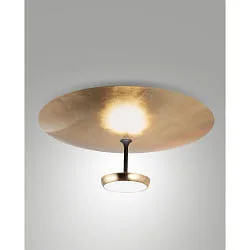 ceiling luminaire YUKO direct / indirect IP20, black, gold leaf dimmable