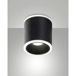 overflade lampe PACA rund IP20, satin, sort