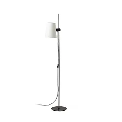 Standerlampe LUPE E27 IP20, beige, sort mat 