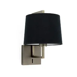 Væglampe FRAME E27 IP20, sort, antik guld 