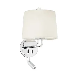 Væglampe MONTREAL E27 IP20, beige, chrom 