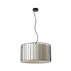 Pendel LINDA E27 IP20, beige, sort mat 