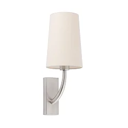 Væglampe REM E27 IP20, beige, nikkel mat 