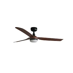 Loftsventilator PUNT M med fjernbetjening IP20, sort mat, valnød