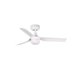 Loftsventilator MINI PUNT S med fjernbetjening IP20, hvid mat dæmpbar