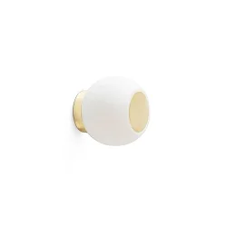Væg- og Loftlampe MOY LED IP44, guld, satin 