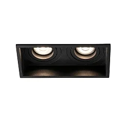 Indbygnings loftlampe HYDE SQ 2-flammer GU10 IP20, sort mat 