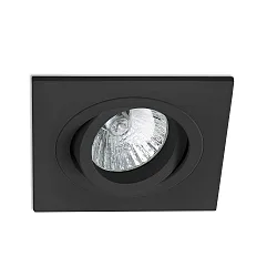 Indbygnings loftlampe RADON SQ GU10 IP20, sort mat 
