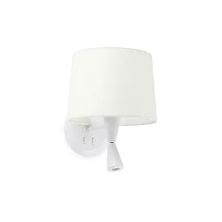 Væglampe CONGA E27 IP20, hvid mat 