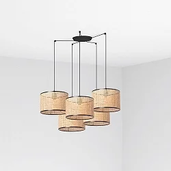 Pendel MAMBO 5-flammer E27 IP20, sort mat 