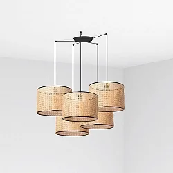 Pendel MAMBO 5-flammer E27 IP20, sort mat 