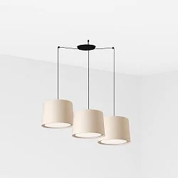 Pendel CONGA 3-flammer E27 IP20, beige, sort mat 