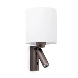 Væglampe ROB SHADE E27 IP20, bronze 
