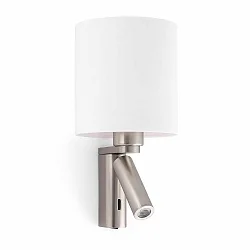 Væglampe ROB SHADE E27 IP20, nikkel satin 