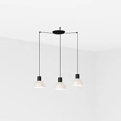 Pendel KOMBO 3-flammer E27 IP20, beige, sort mat 
