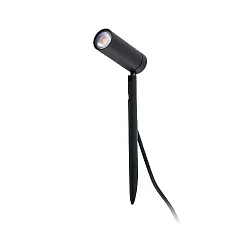 Jordspydslampe SETH LED IP44, sort mat 